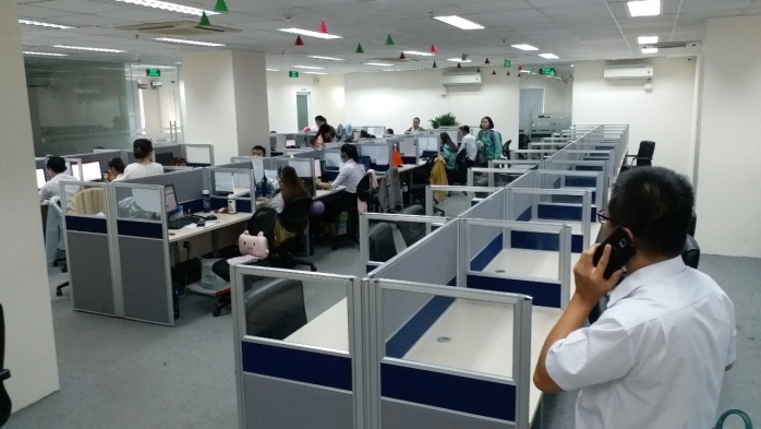 Dự án vách ngăn văn phòng công ty Thịnh Phát (Tòa nhà OCB 24C Phan Đăng Lưu)